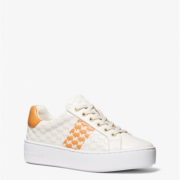 Michael Kors Poppy Lace Up Logo Sneakers Women's - Picture 3 of 3